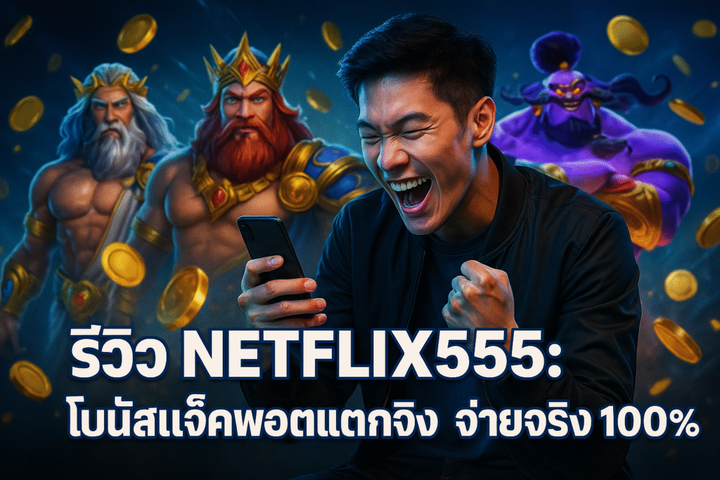 รีวิว NETFLIX555: โบนัสแจ็คพอตแตกจริง จ่ายจริง 100%